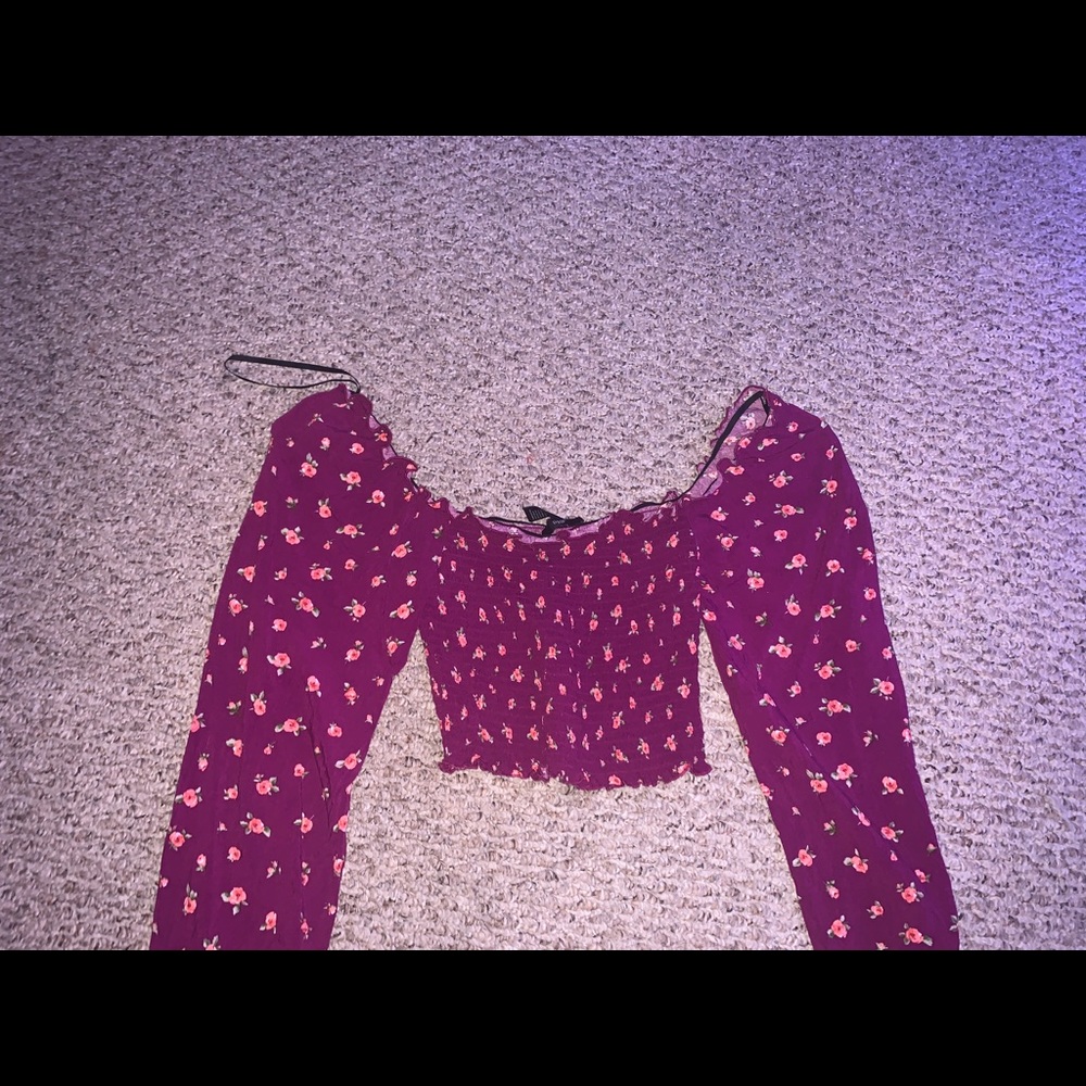 Forever 21 long sleeve crop top